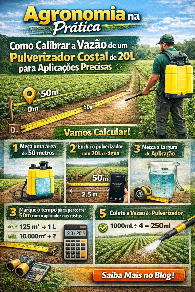 Agronomia na Pratica Como Calibrar a Vazao de um Pulverizador Costal de 20L para Aplicacoes Precisas